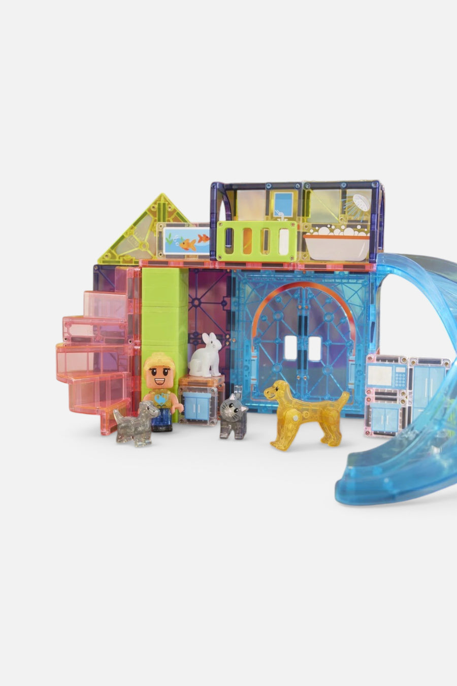 Magna-Tiles Pet Playhouse 50 Piece Set – back view