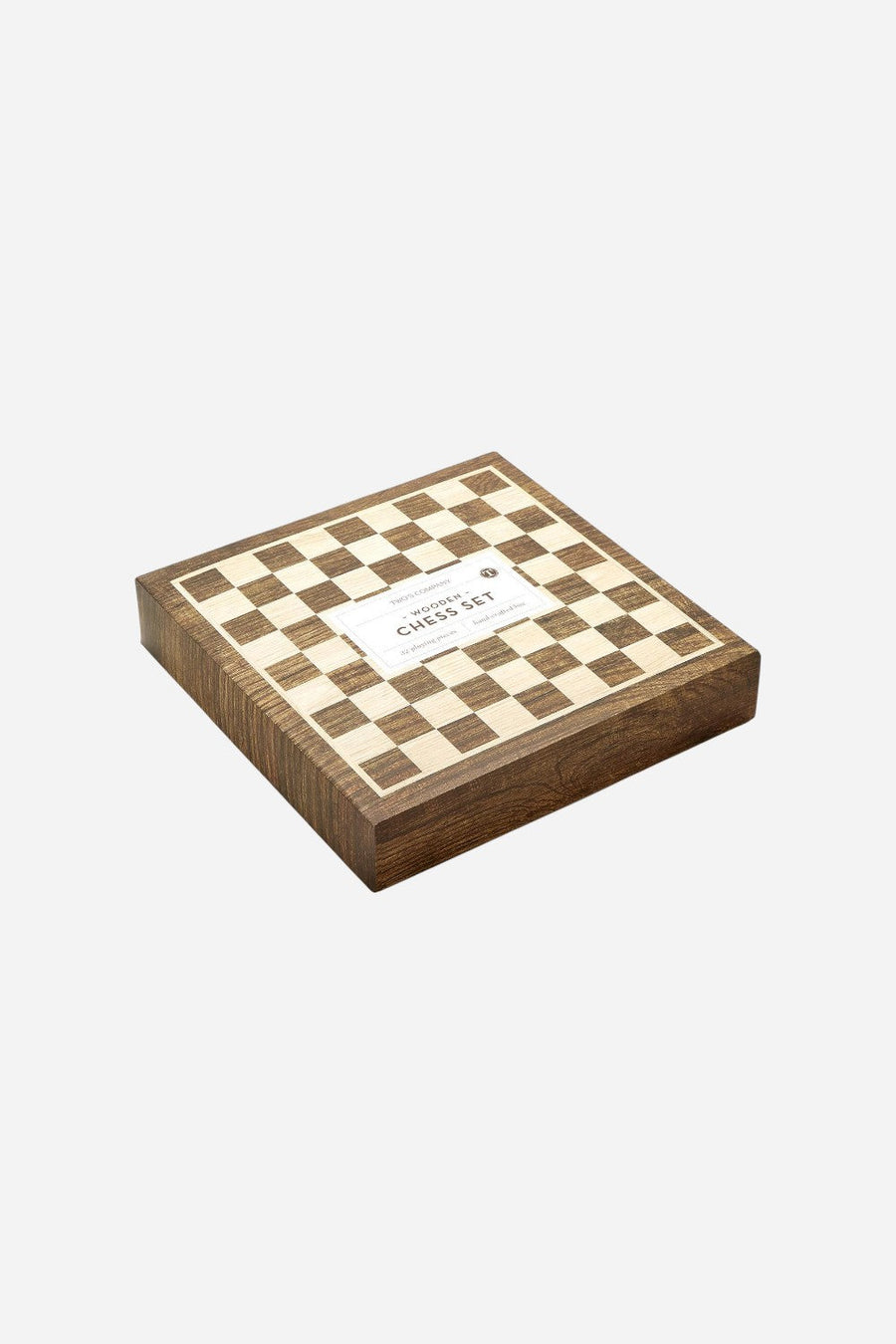 Magnetic Chess Set in Hand-Crafted Wooden Box – side view