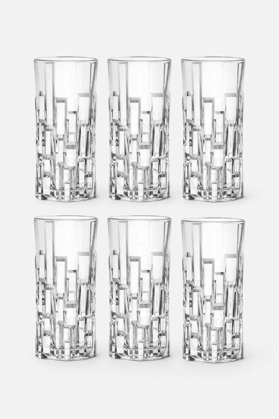 Majestic Gifts Etna Highball Glasses Set of 6 – front view