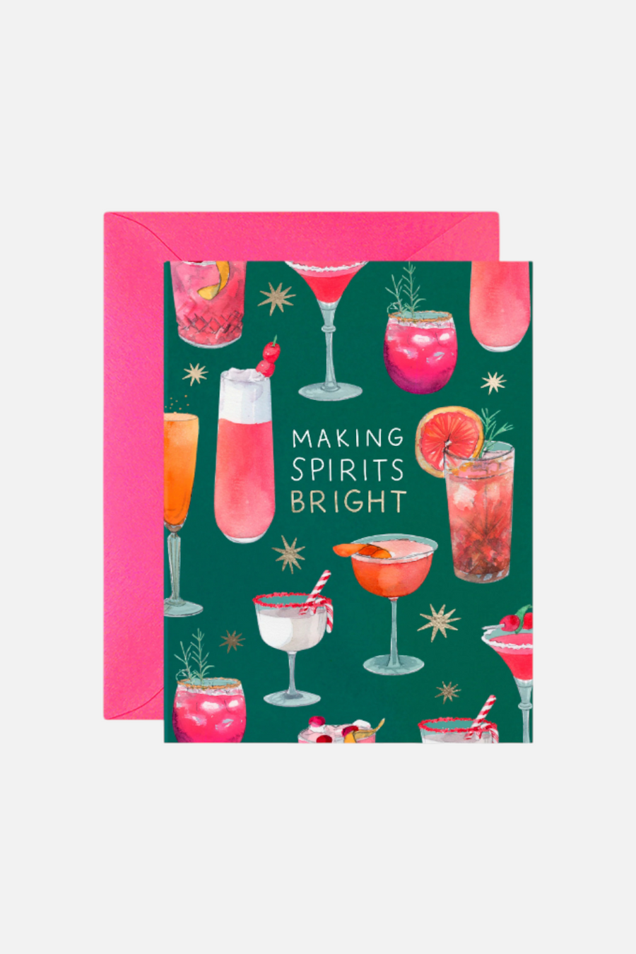 Making Spirits Bright Greeting Card – front view