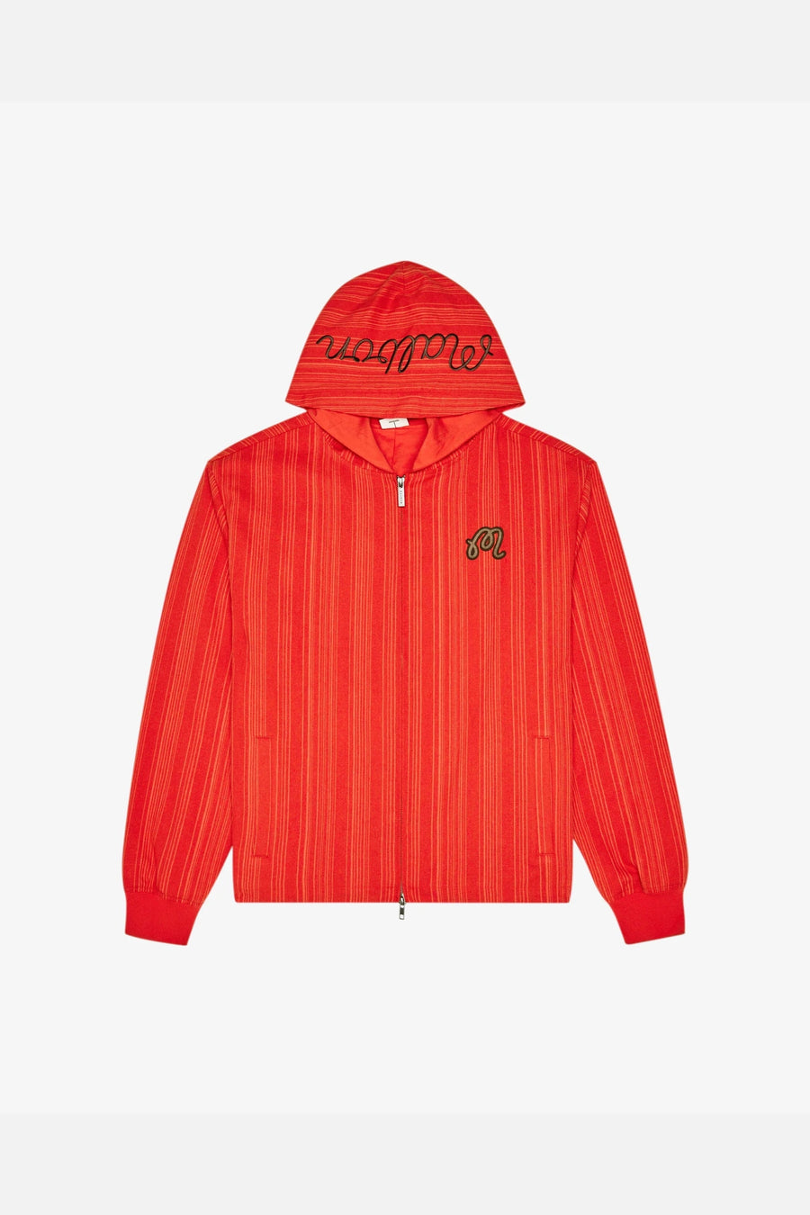 Malbon Golf Arena Jacket in Grenadine Red Stripe – detail