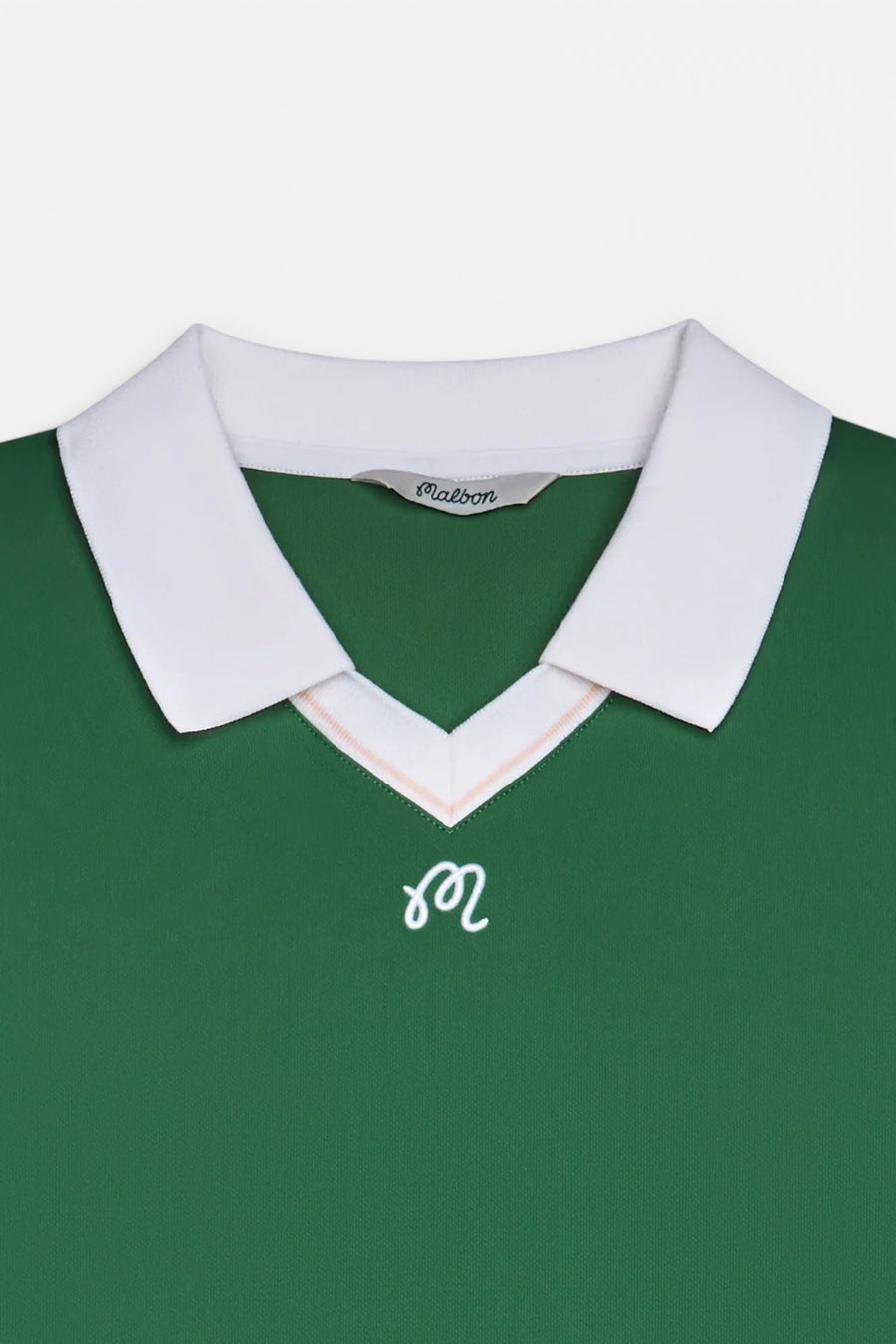 Malbon Golf Barrio Polo in Garden Green – side view