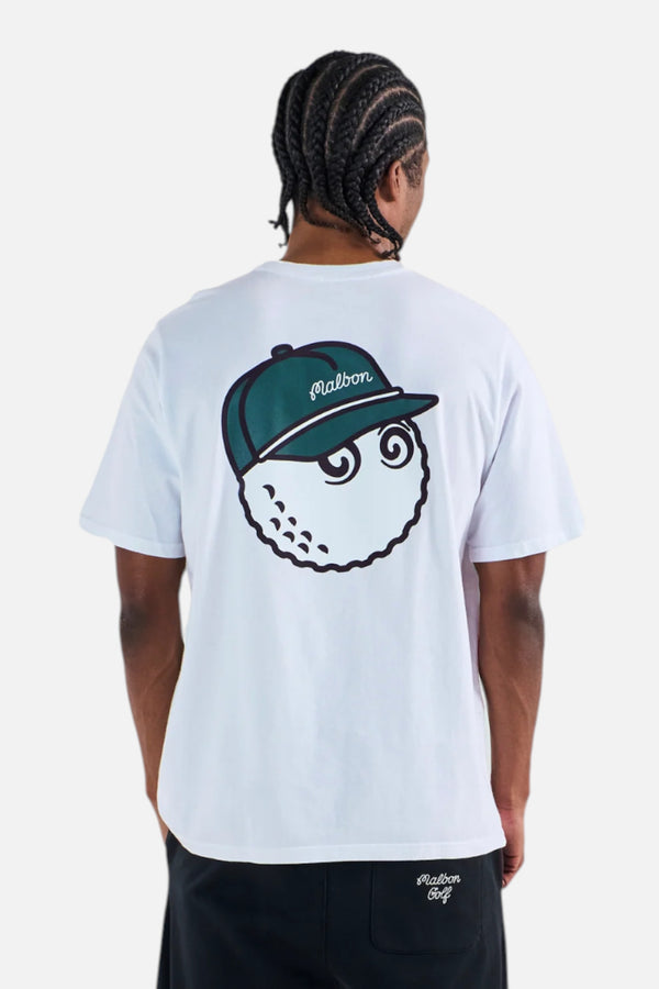 Malbon Golf Bermuda Baldwin Tee in White