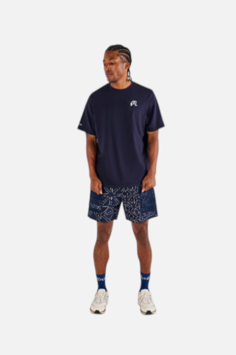 Malbon Golf Bermuda Championship Tee in Midnight – back view