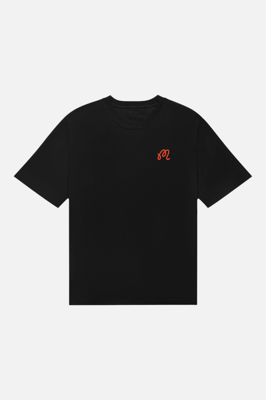 Malbon Golf Bermuda Rooster Tee in Black – side view