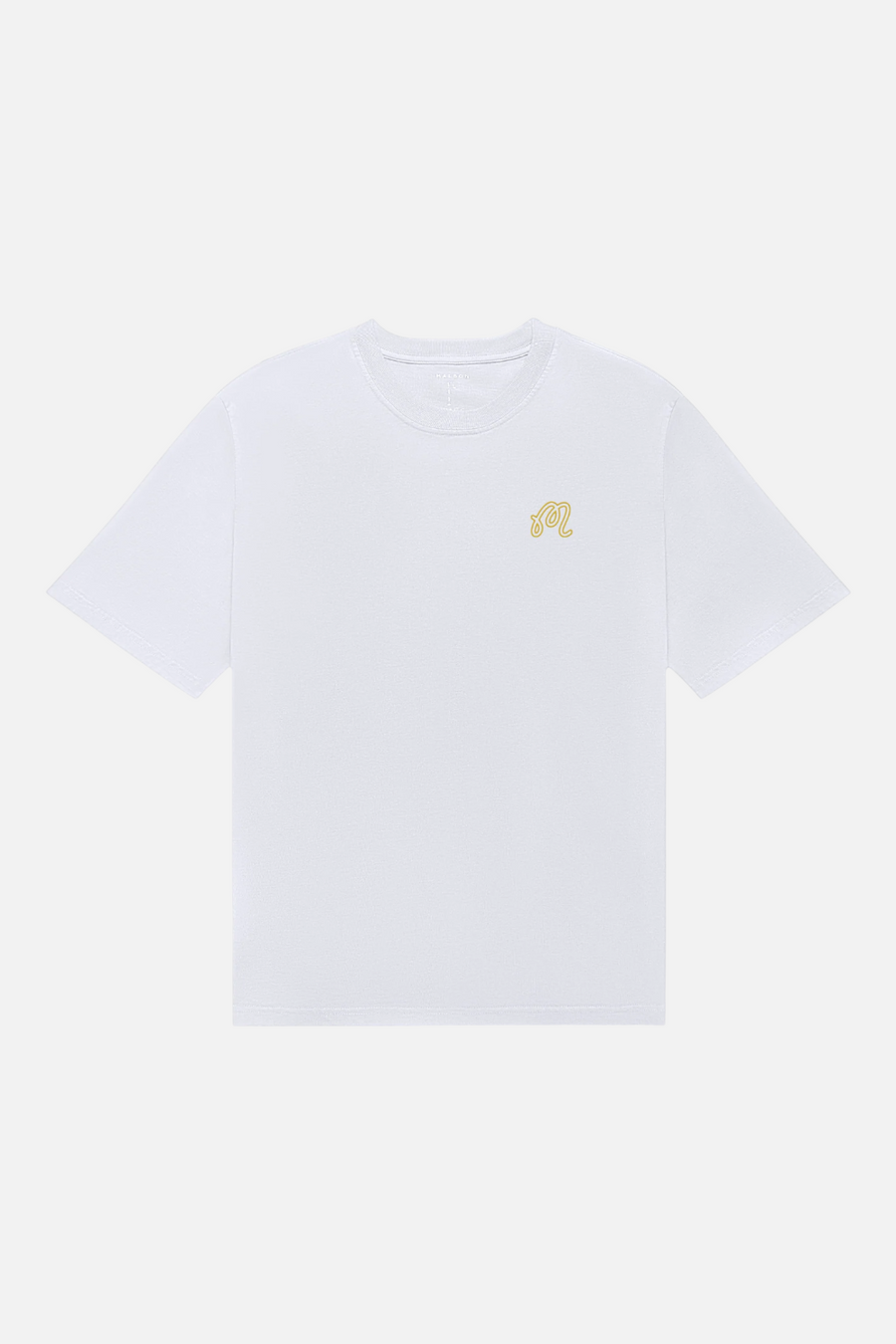 Malbon Golf Bermuda Trinity Tee in White – flat lay