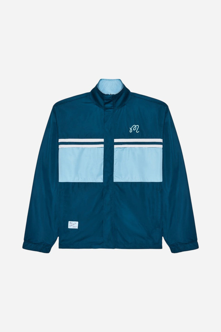 Malbon Golf Costanzo Windbreaker in Ocean – front view