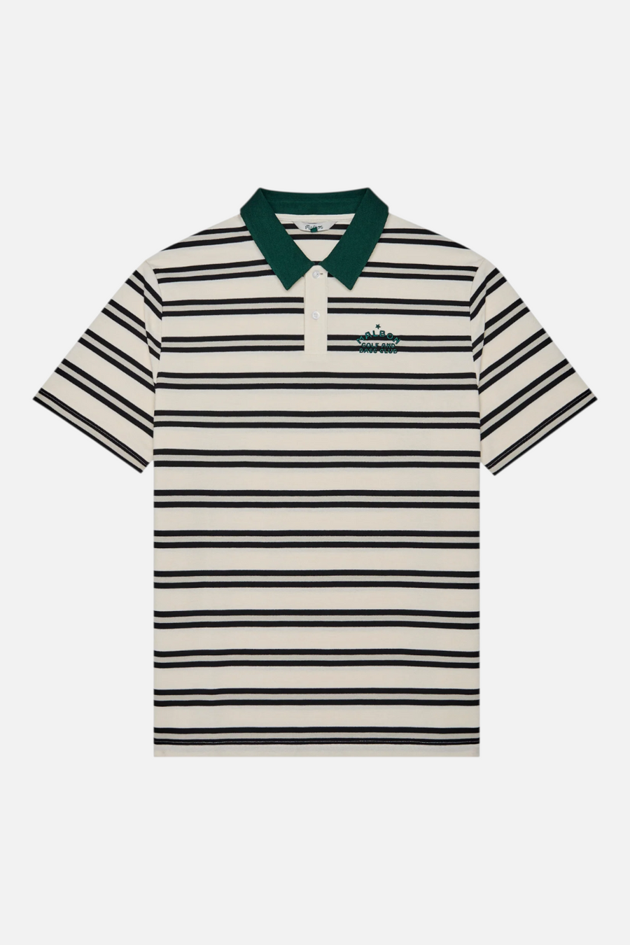Malbon Golf Fairway Bass Club Polo in Ivory – back view