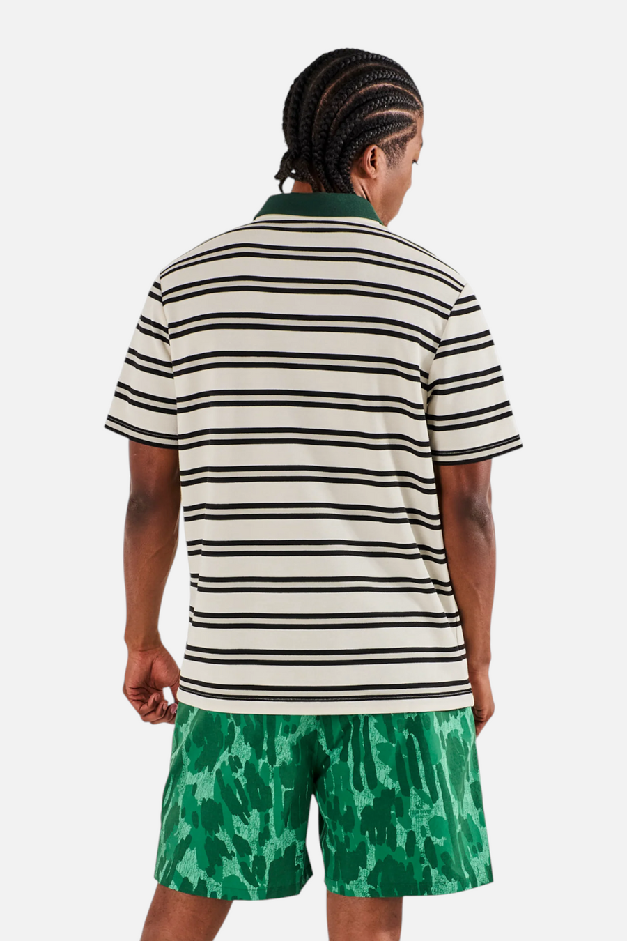 Malbon Golf Fairway Bass Club Polo in Ivory – flat lay