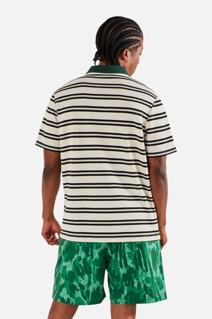 Malbon Golf Fairway Bass Club Polo in Ivory – back view