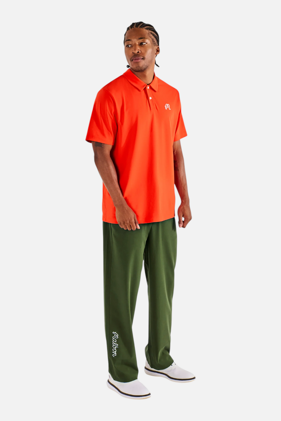 Malbon Golf Fairway Polo in Grenadine Red – back view