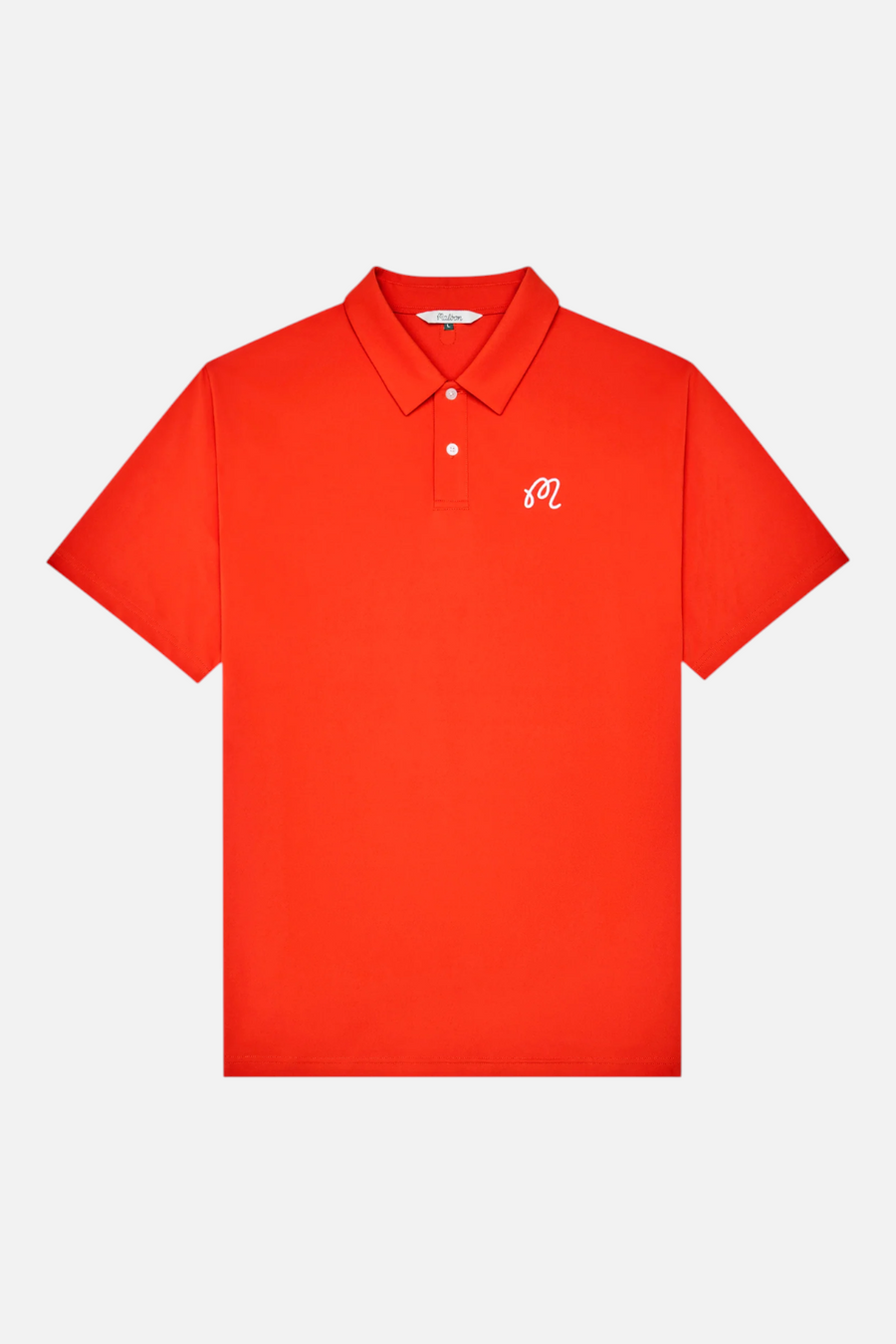 Malbon Golf Fairway Polo in Grenadine Red – detail