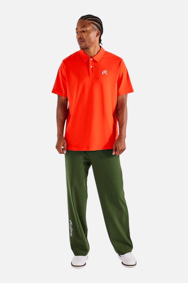 Malbon Golf Fairway Polo in Grenadine Red