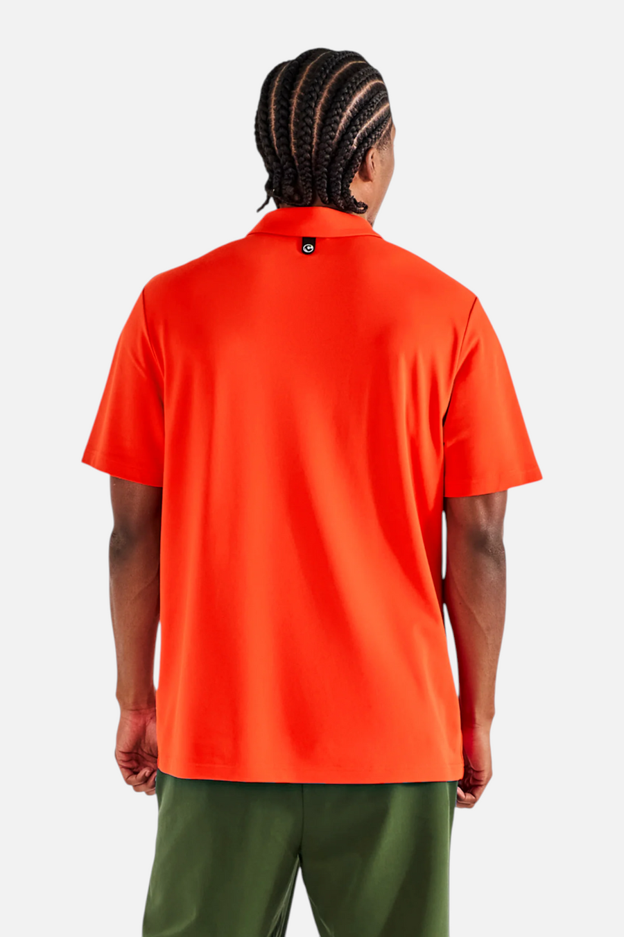 Malbon Golf Fairway Polo in Grenadine Red – side view