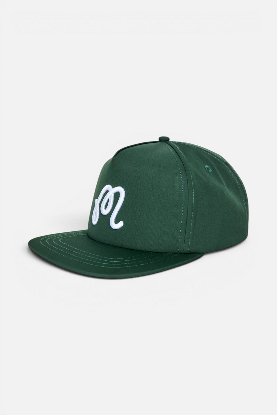 Malbon Golf M Snapback Cap in Forest – front view