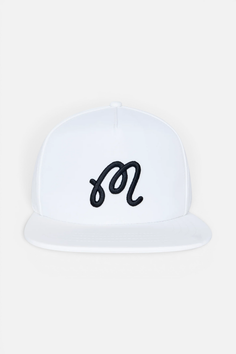 Malbon Golf M Snapback Cap in White – back view