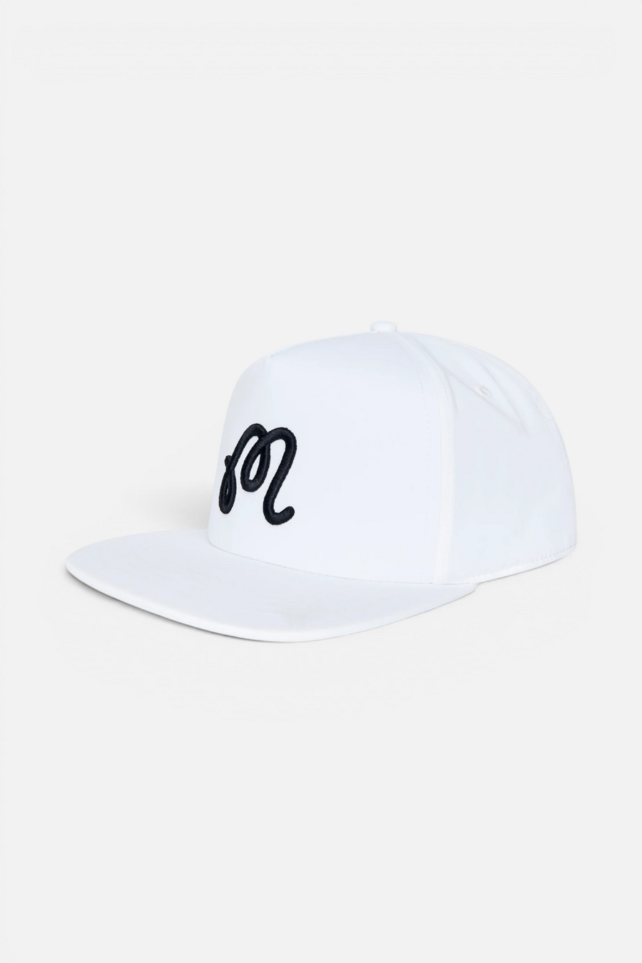 Malbon Golf M Snapback Cap in White – front view
