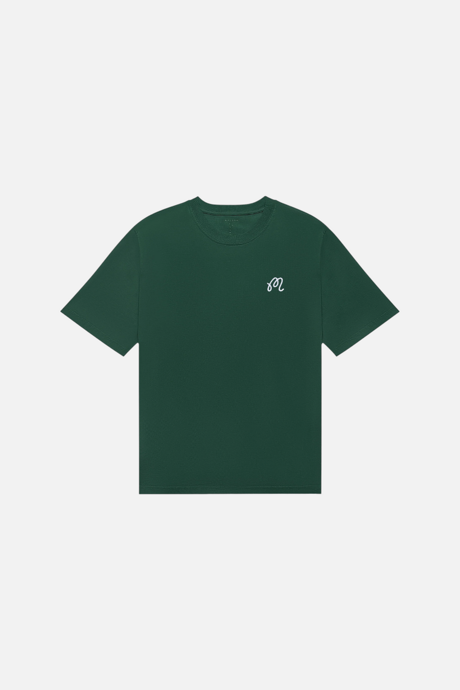 Malbon Golf Men's Bermuda Brumal Buckets Tee in Hunter Green – detail