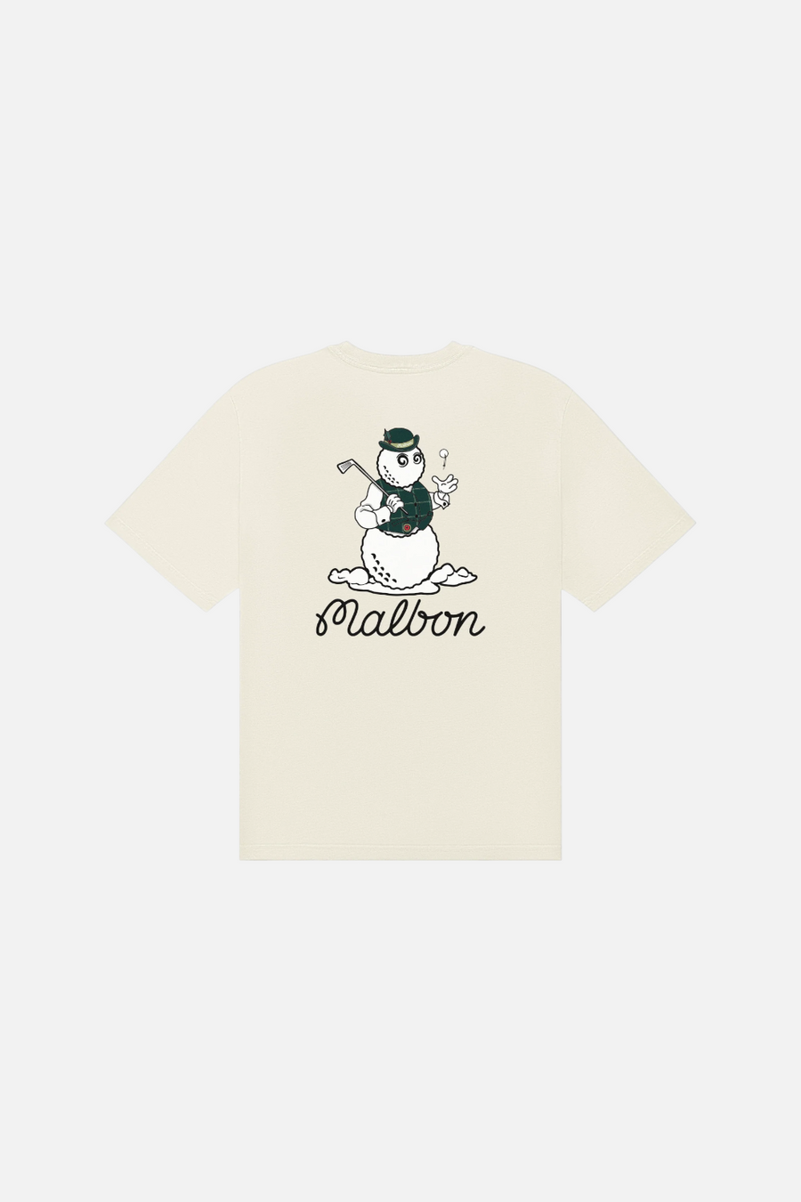 Malbon Golf Men's Bermuda Brumal Buckets Tee in Ivory – detail