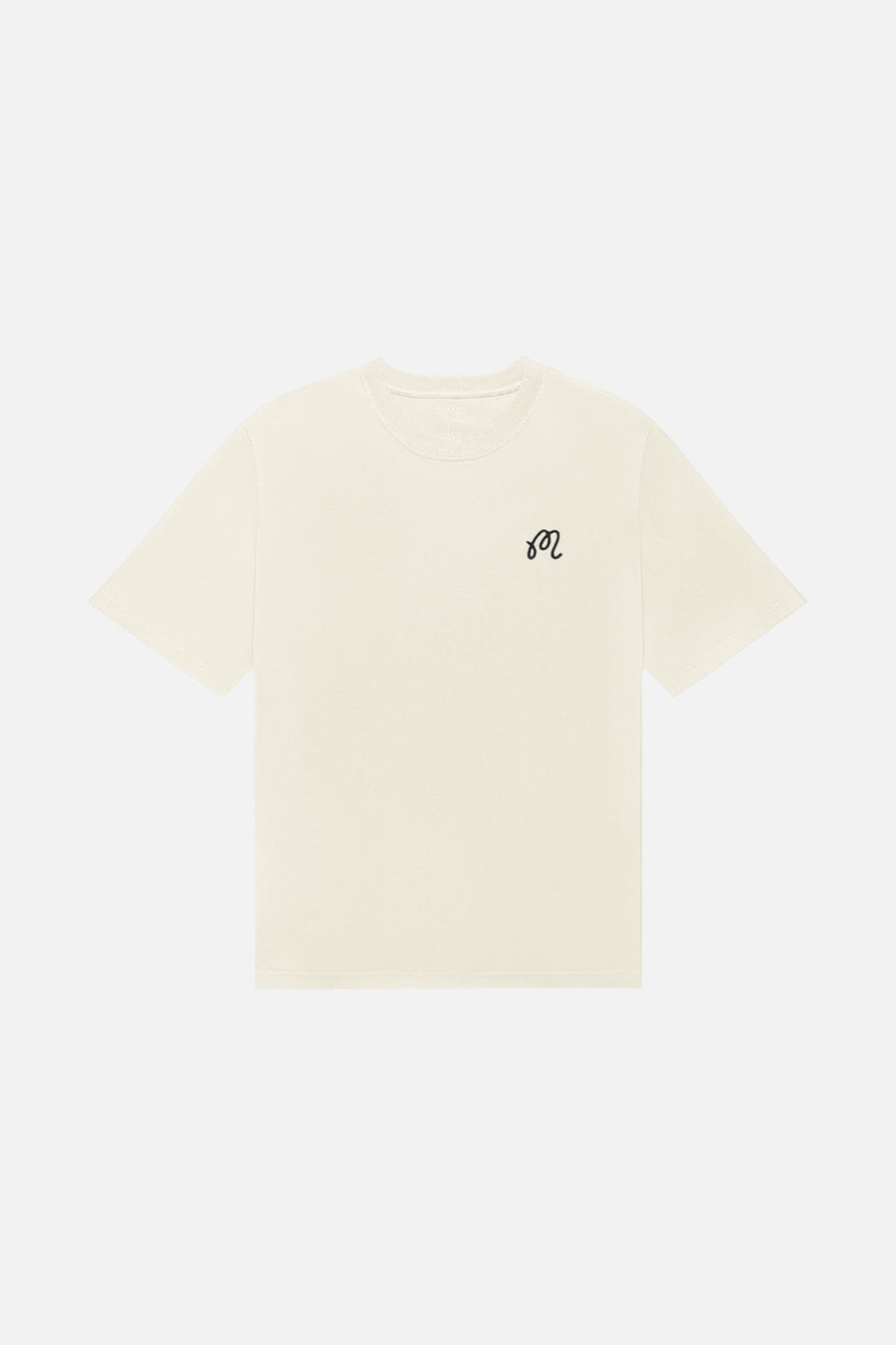 Malbon Golf Men's Bermuda Brumal Buckets Tee in Ivory – side view