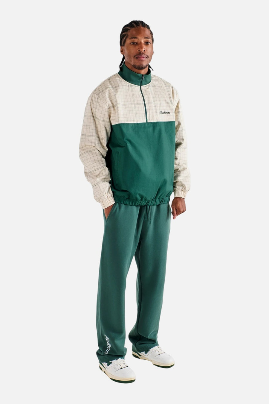 Malbon Golf Men's Bon Script Sweatpant in Green – on model