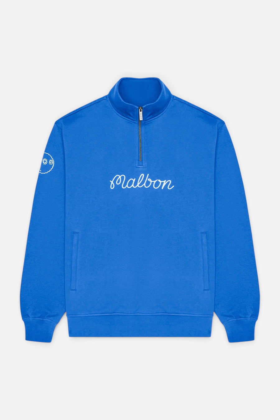Malbon Golf Men's Collegiate Sweatshirt in Imperial Blue – front view
