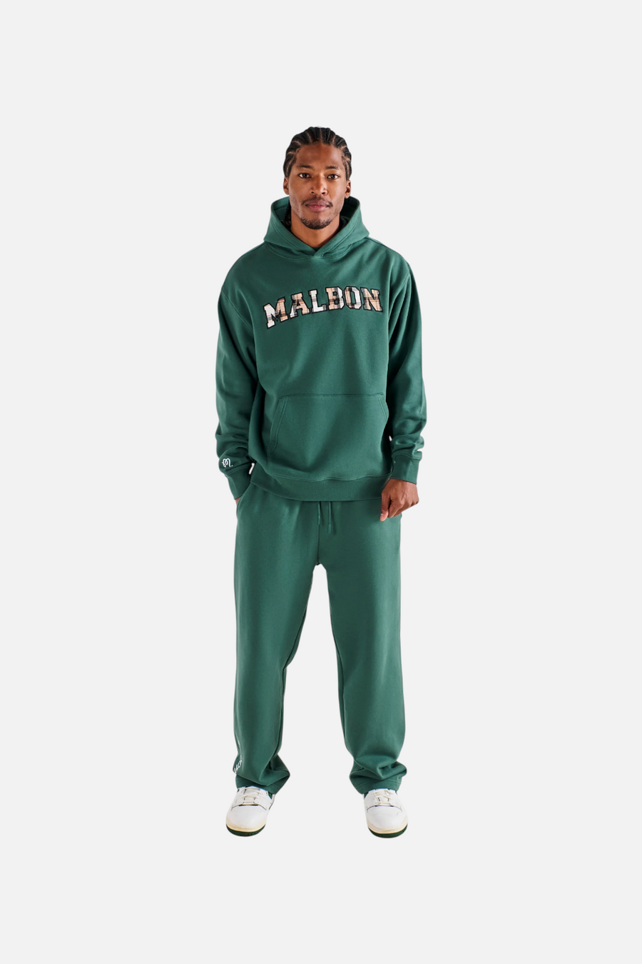 Malbon Golf Men's Fesque Preston Hoodie in Hunter Green – back view
