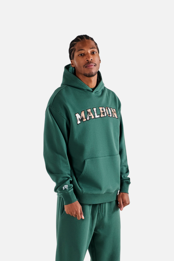 Malbon Golf Men's Fesque Preston Hoodie in Hunter Green