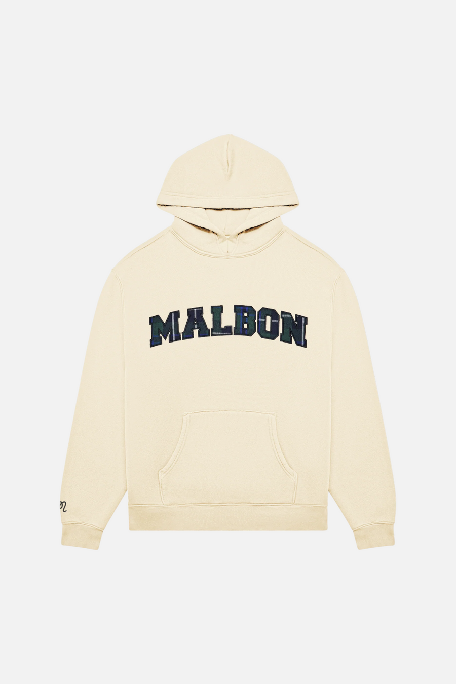 Malbon Golf Men's Fesque Preston Hoodie in Ivory – detail