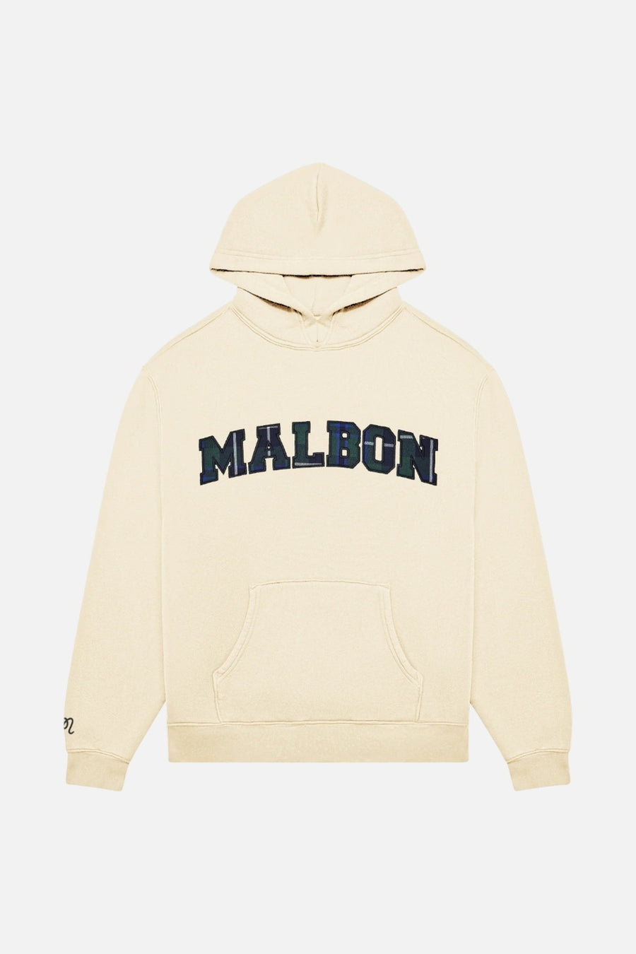 Malbon Golf Men's Fesque Preston Hoodie in Ivory – front view