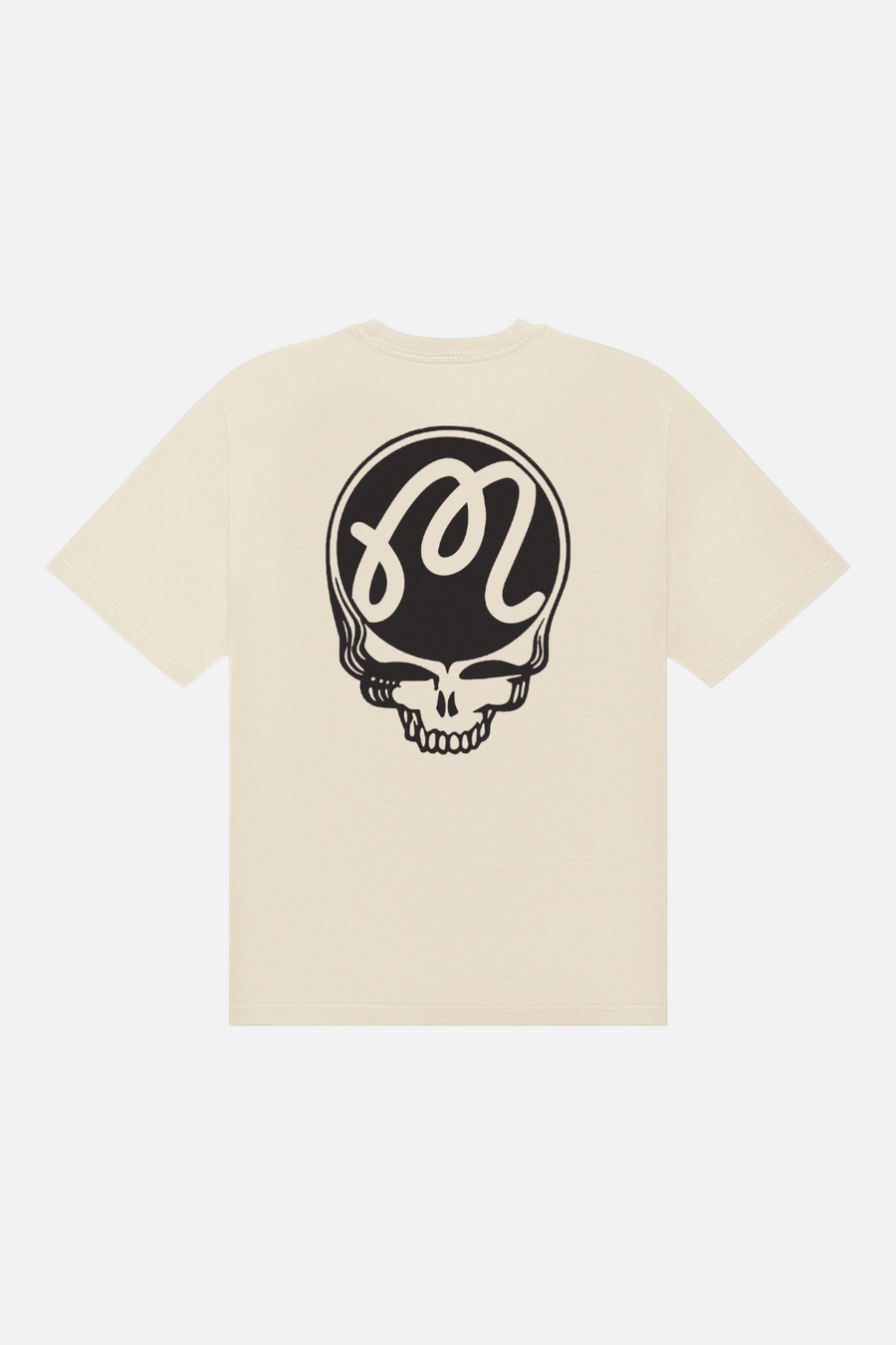 Malbon Golf Men's Grateful Dead Bermuda Tee in Rainy Day – detail