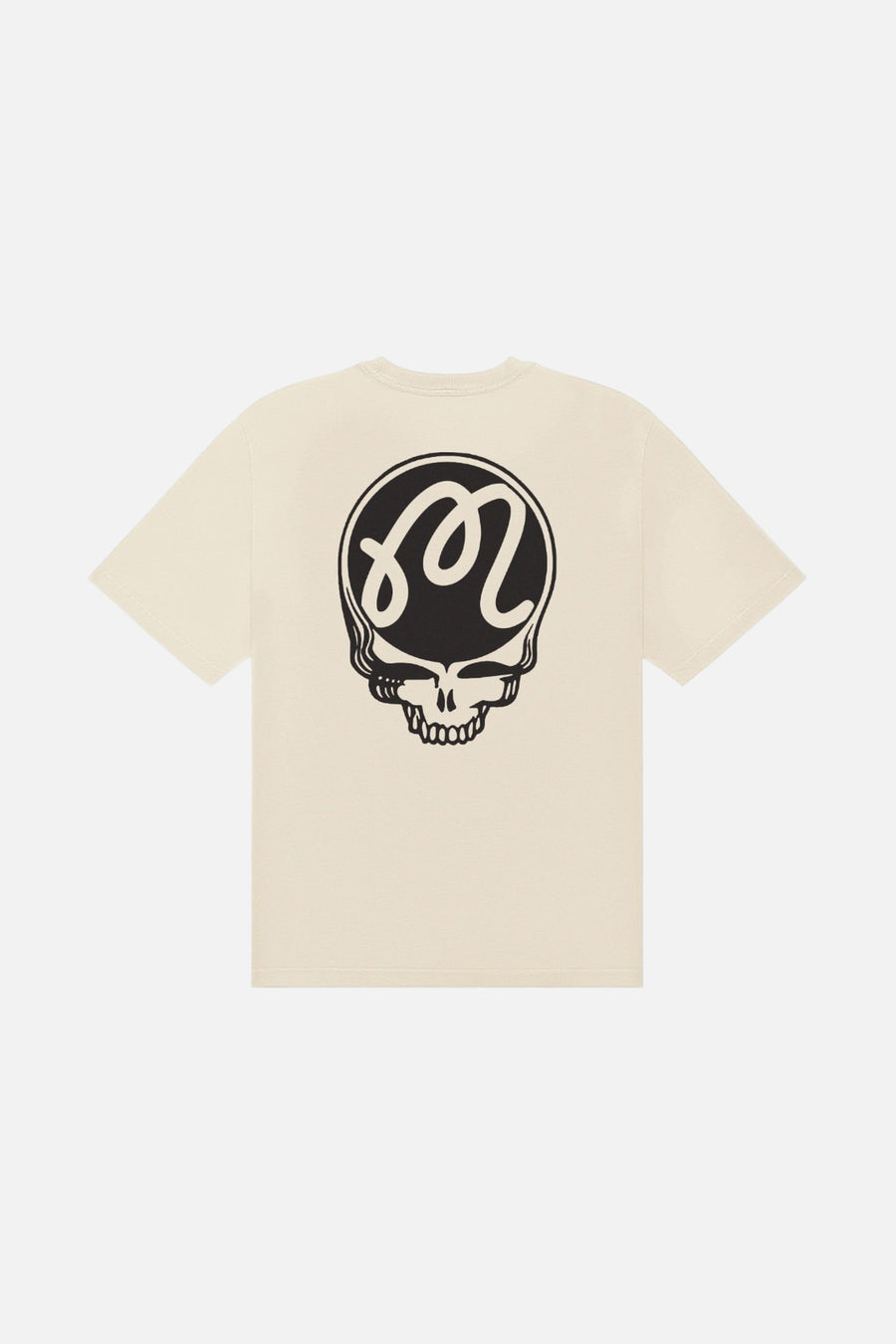 Malbon Golf Men's Grateful Dead Bermuda Tee in Rainy Day – side view