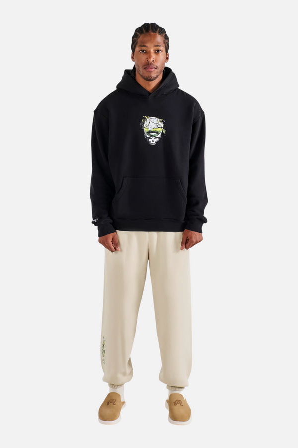 Malbon Golf Men's Grateful Dead Fesque Hoodie in Black