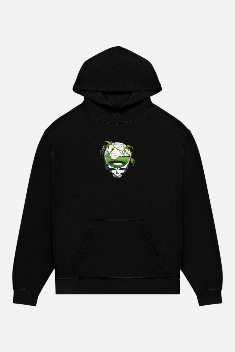 Malbon Golf Men's Grateful Dead Fesque Hoodie in Black – side view