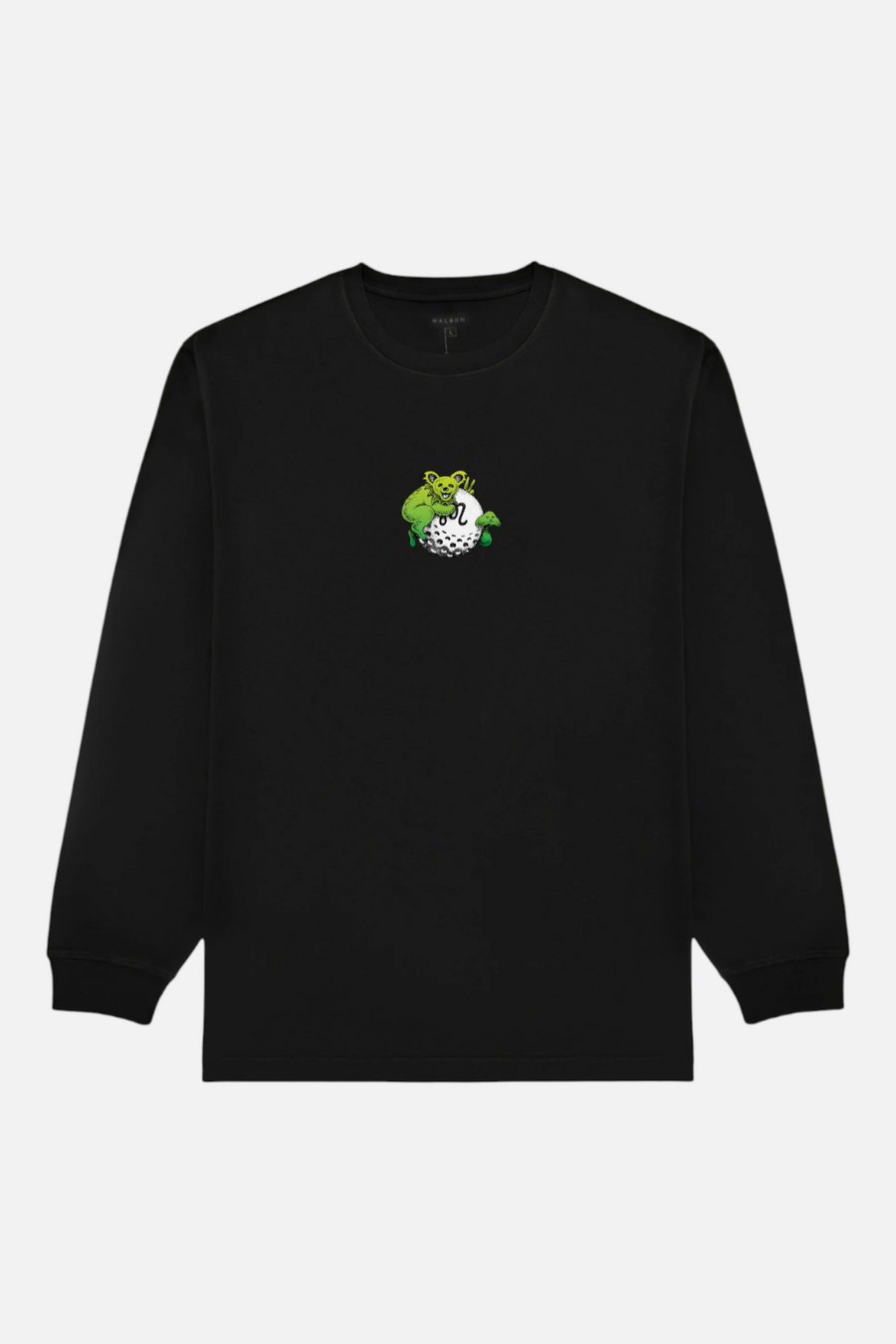 Malbon Golf Men's Grateful Dead Gorse Long Sleeve Tee in Black – detail