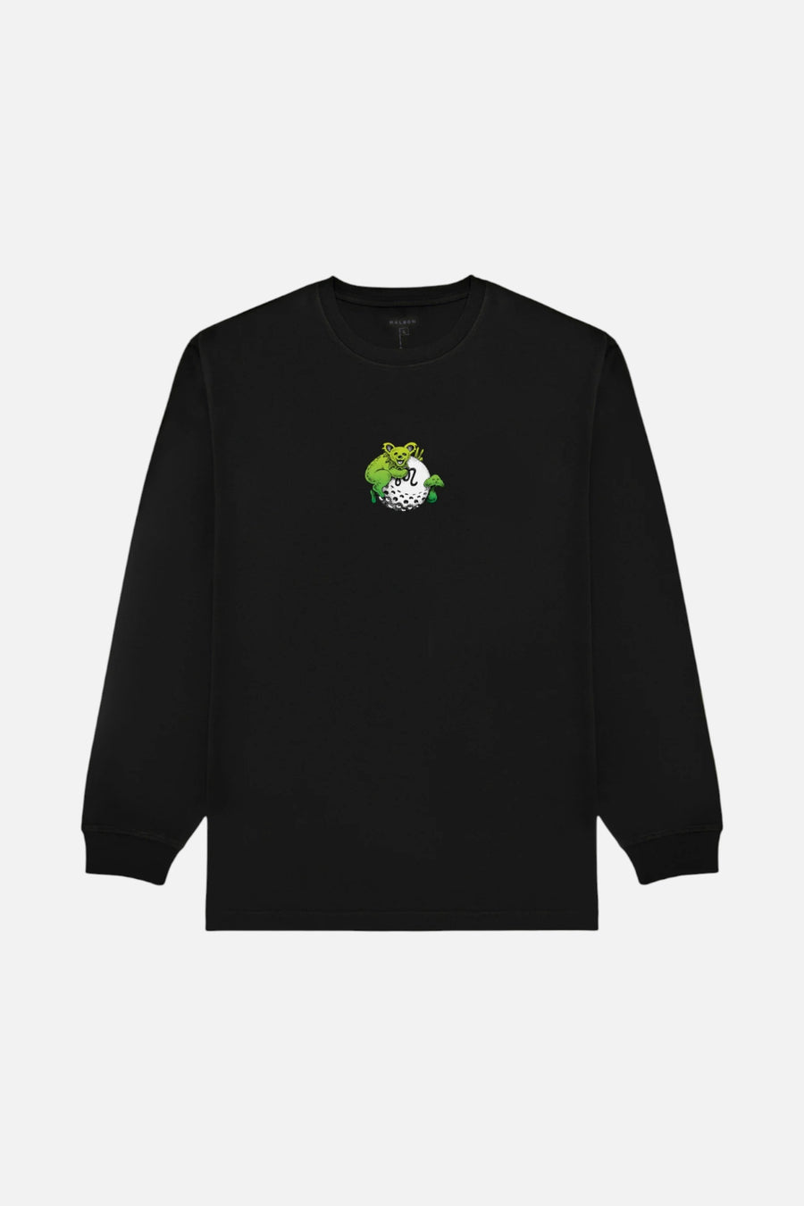 Malbon Golf Men's Grateful Dead Gorse Long Sleeve Tee in Black – side view