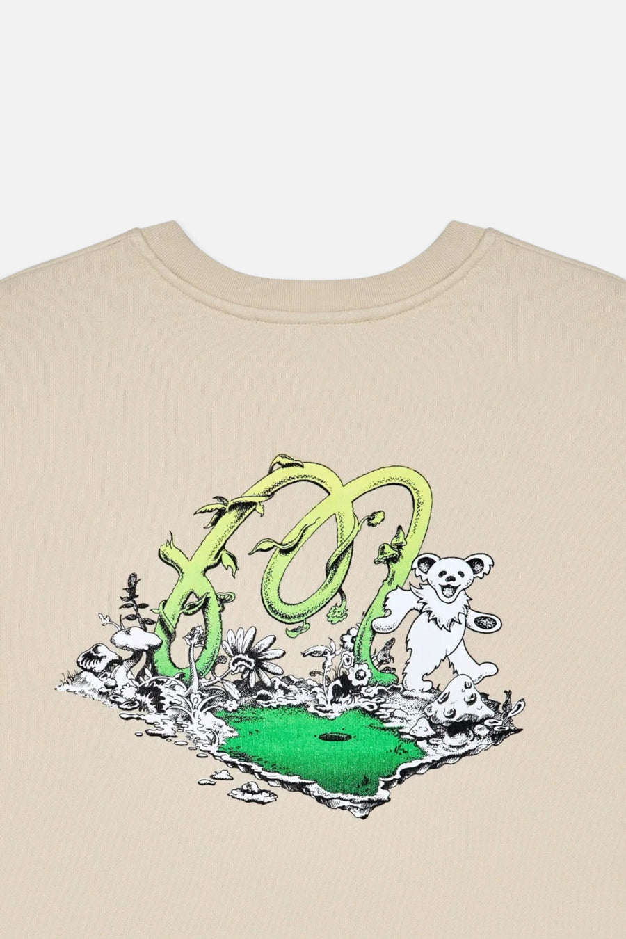 Malbon Golf Men's Grateful Dead Range Sweatshirt in Rainy Day – detail