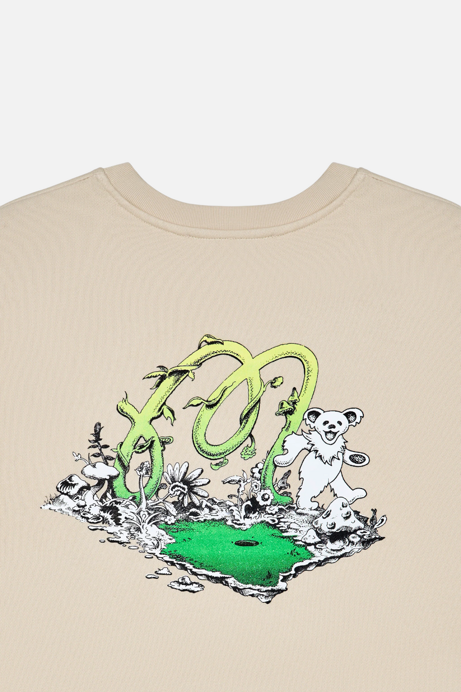 Malbon Golf Men's Grateful Dead Range Sweatshirt in Rainy Day – detail