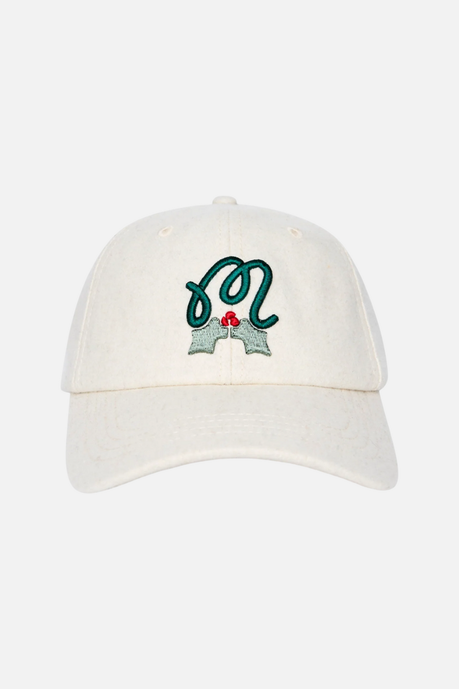 Malbon Golf Men's Mistleflow Dad Hat in Ivory – front view