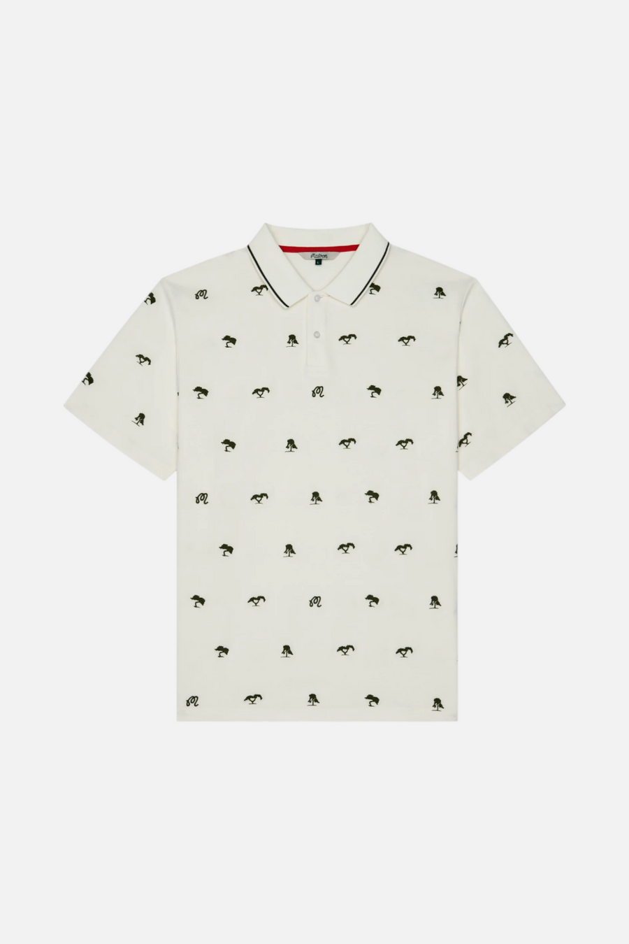 Malbon Golf Men's Torrey Pines Polo in Egret – side view