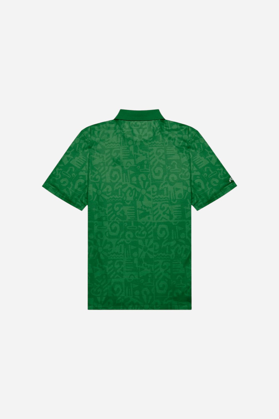 Malbon Golf Mezzo Performance Pique Printed Polo in Kelly Green – side view