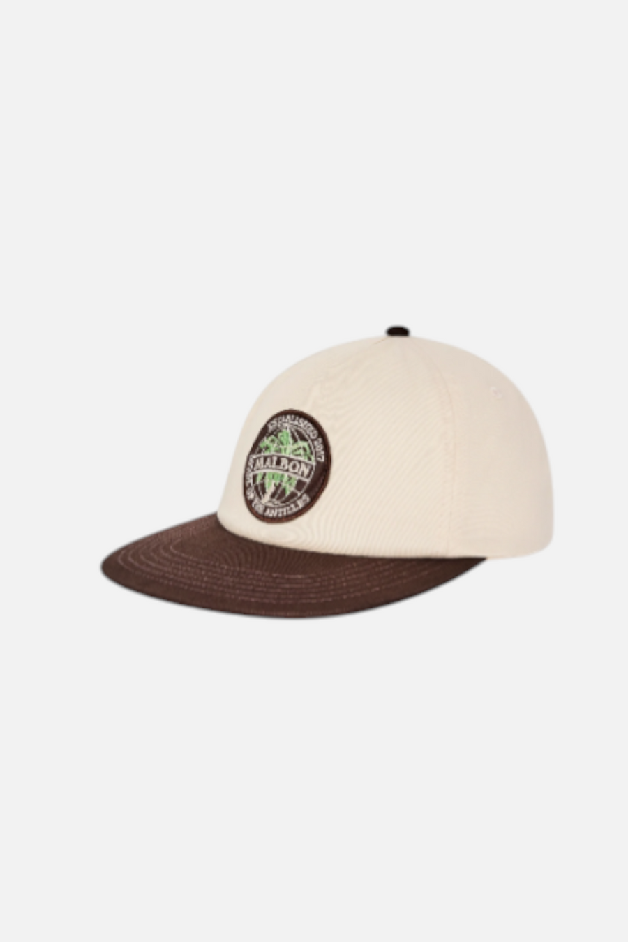 Malbon Golf Palerma Snapback Hat in Cream – back view