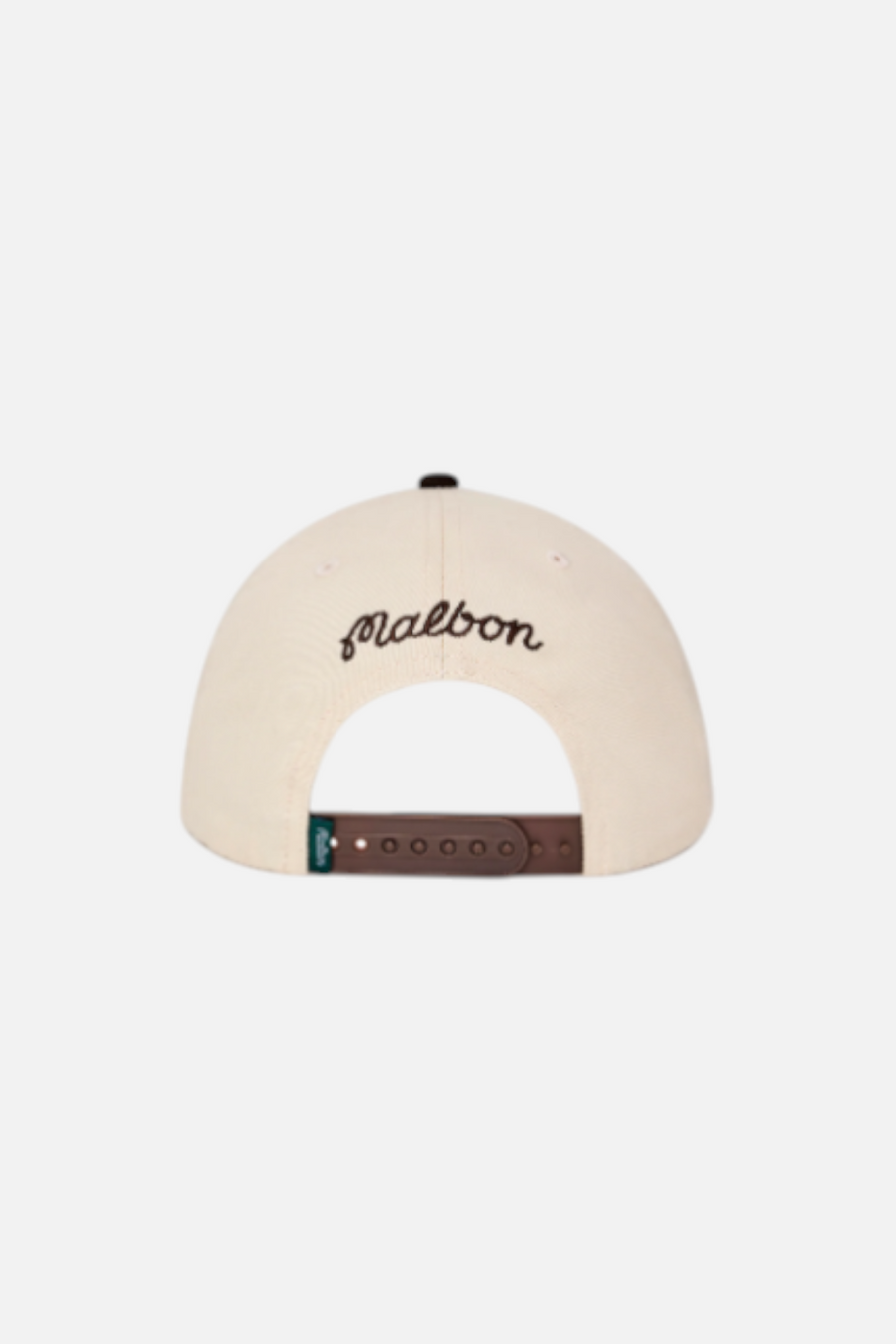 Malbon Golf Palerma Snapback Hat in Cream – side view