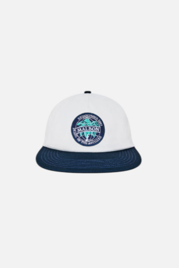 Malbon Golf Palerma Snapback Hat in White