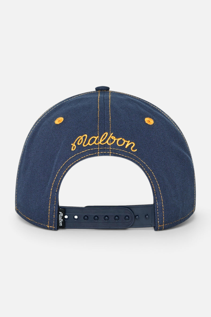 Malbon Golf Precision Snapback in Dusty Navy – back view