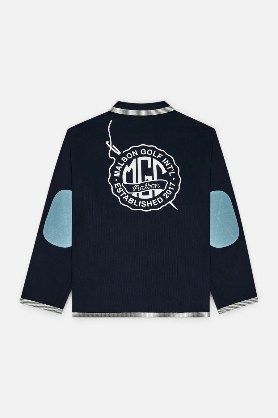 Malbon Golf Repair Pullover in Navy – back view