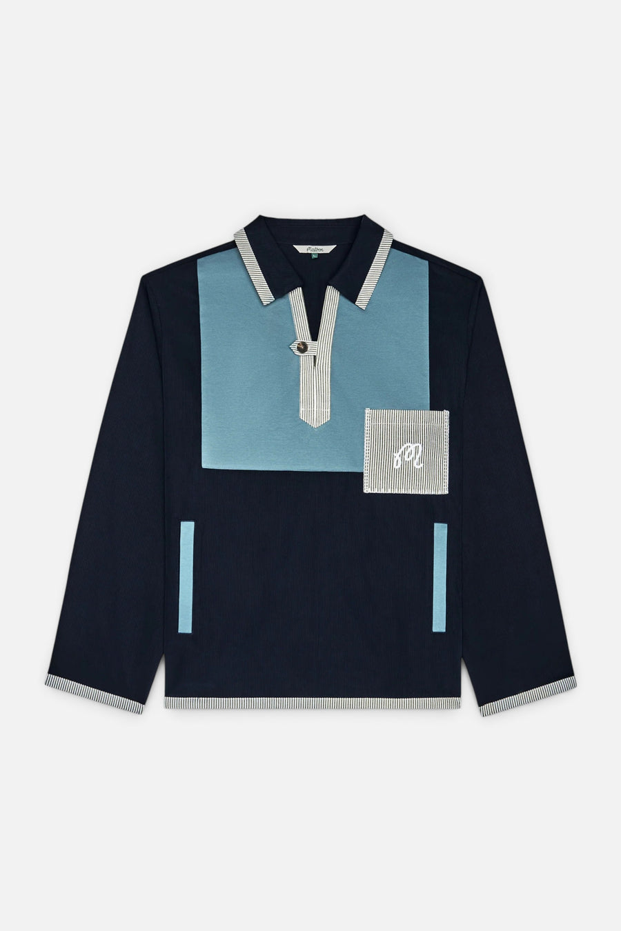 Malbon Golf Repair Pullover in Navy – front view