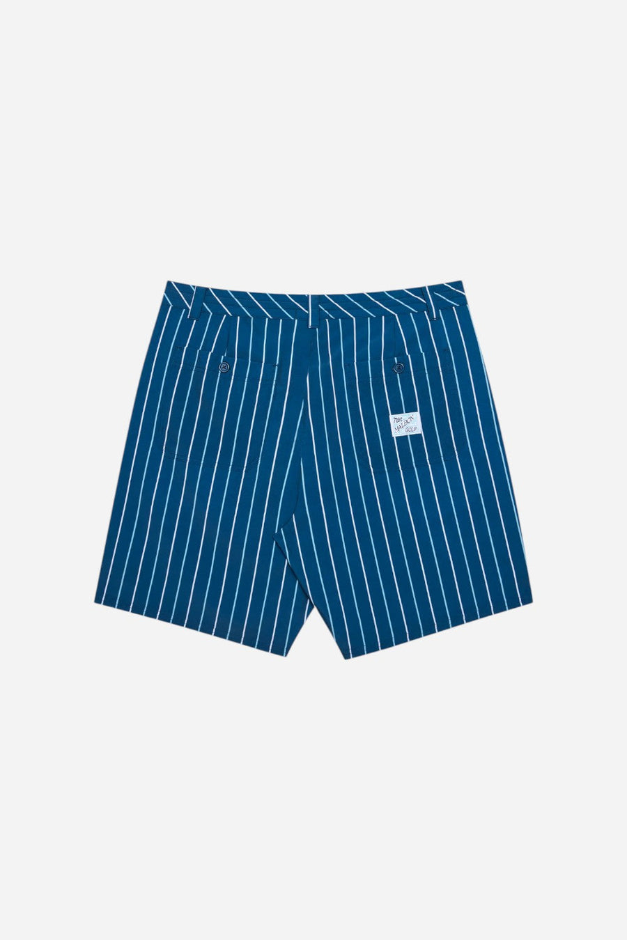 Malbon Golf Tonino Hybrid Short Printed in Ocean – flat lay