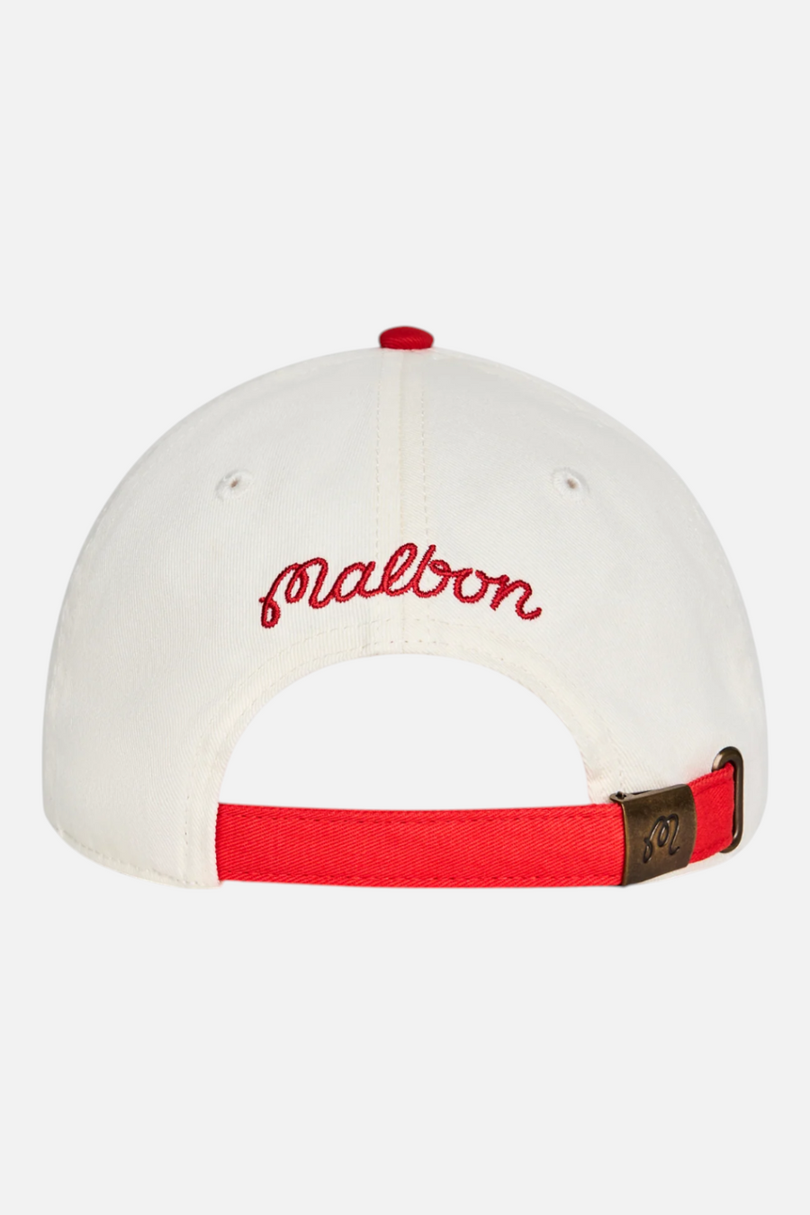 Malbon Golf Trinity Dad Hat in Cream – side view