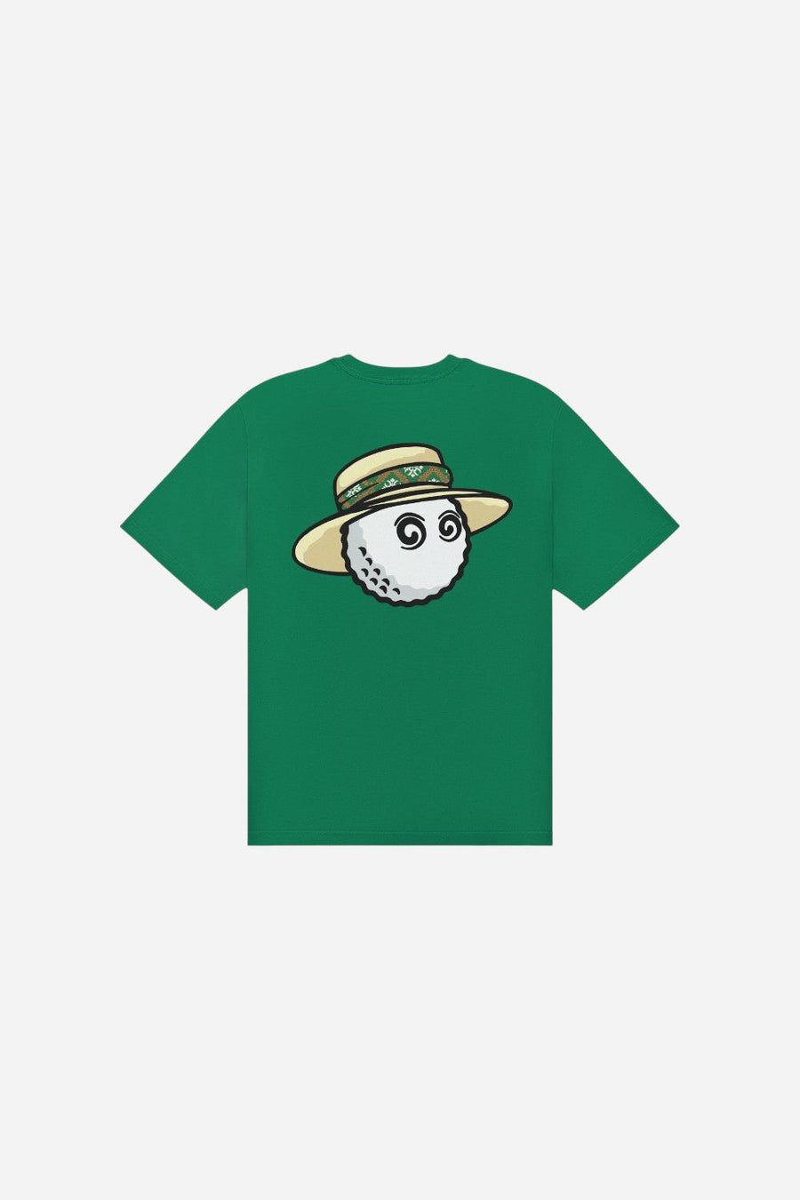 Malbon Golf Vacation Club Tee in Kelly Green – front view